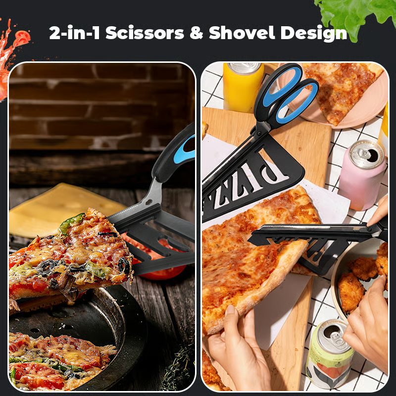 Stainless Steel Pizza Scissors Kitchen Cutter Spatula