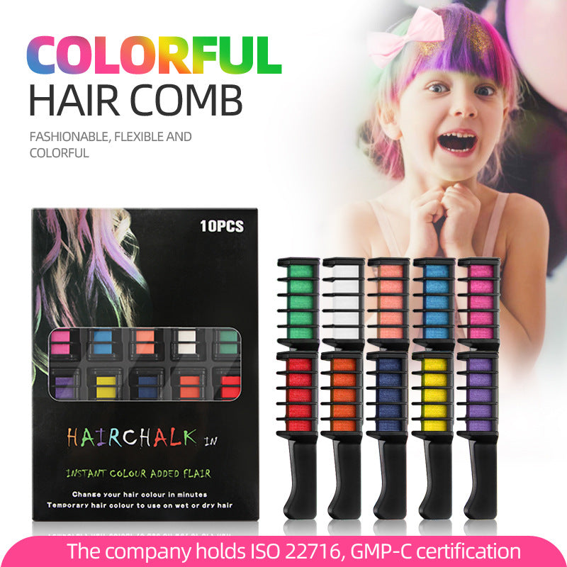 🌈Holiday Season Final Rush - 50% OFF✨Temporary Hair Dye Chalk Comb- Cruelty Free