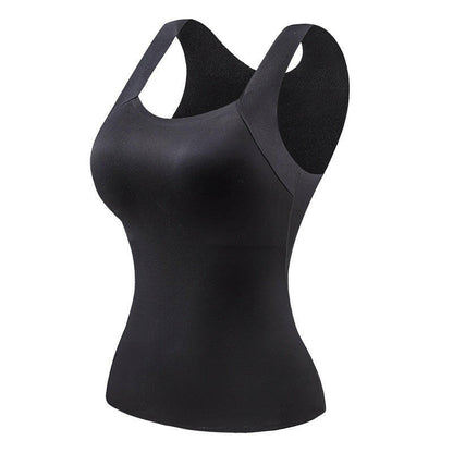 Women’s U-Neck Thermal Tank with Built-In Bra 