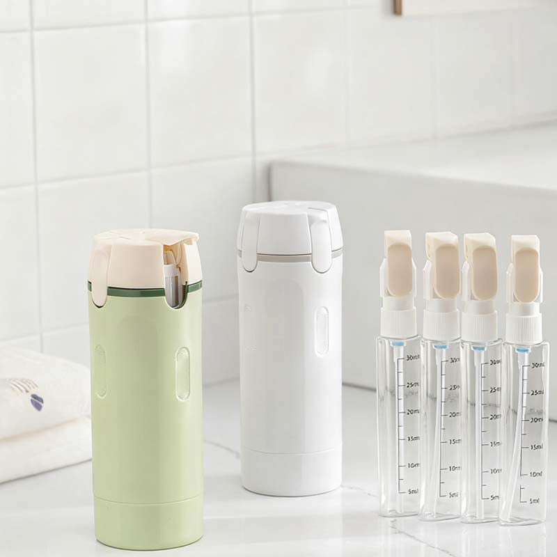 🧴 50% OFF NOW! 🎉 4-in-1 Travel Dispenser Bottles – Leak-Proof, Refillable & TSA Approved