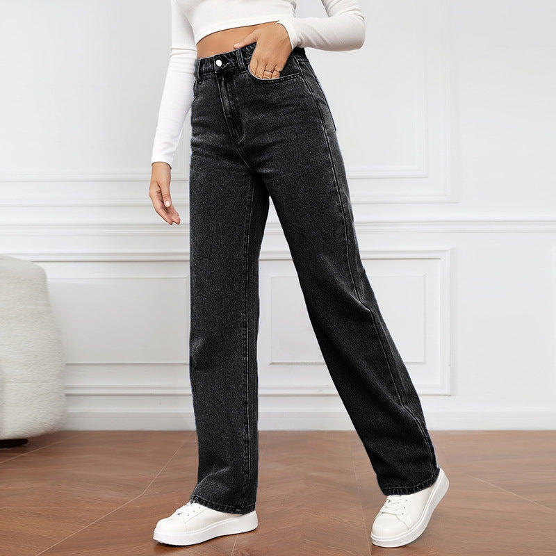 ⏰New Exclusive Flash Sale 52% OFF🔥Casual High Waist Multi-Pocket Wide Leg Stretchy Jeans