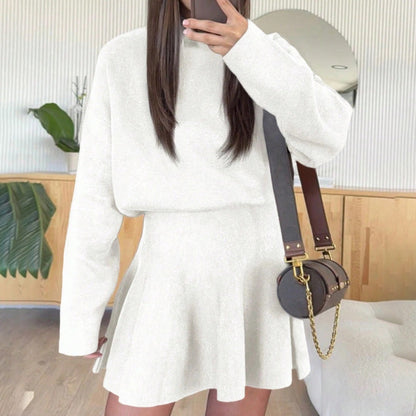 💖New Arrival 50% OFF💖—Women's Mock Neck Knit A-Line Mini Dress