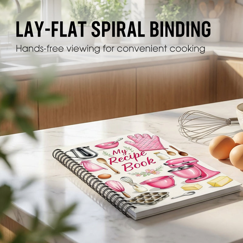 🏆 Last Day Special Price £9.79 !104 Sheets Notebook for Recipes