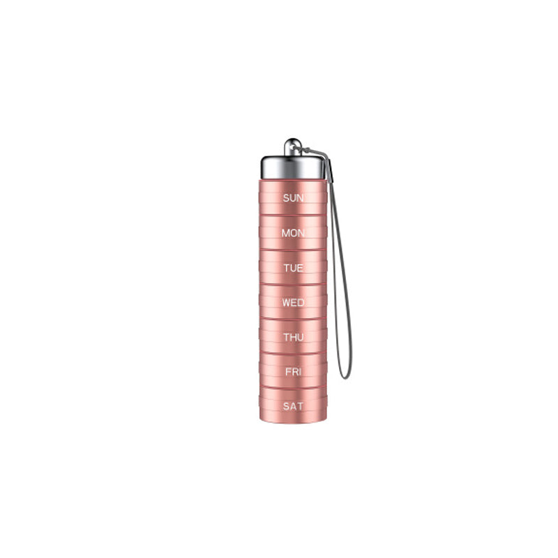 7-Day Waterproof Portable Aluminum Pill Organizer