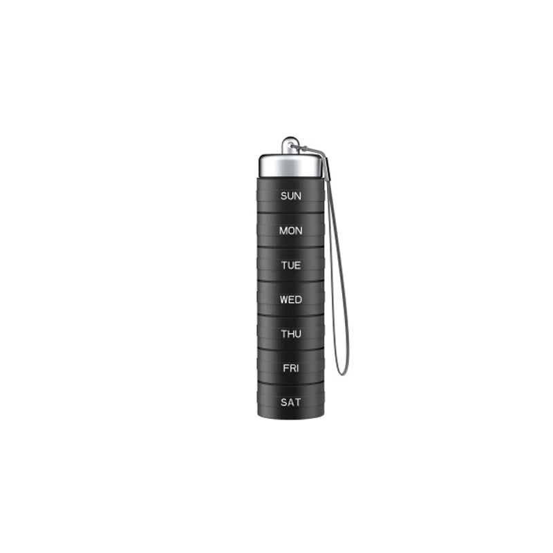 7-Day Waterproof Portable Aluminum Pill Organizer