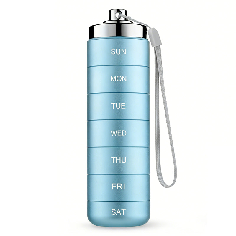 7-Day Waterproof Portable Aluminum Pill Organizer