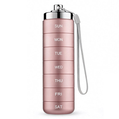 7-Day Waterproof Portable Aluminum Pill Organizer